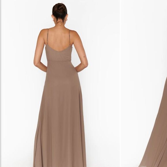 NWT Show Me Your MuMu Faith Dune Chiffon Maxi Dress - Picture 3 of 11
